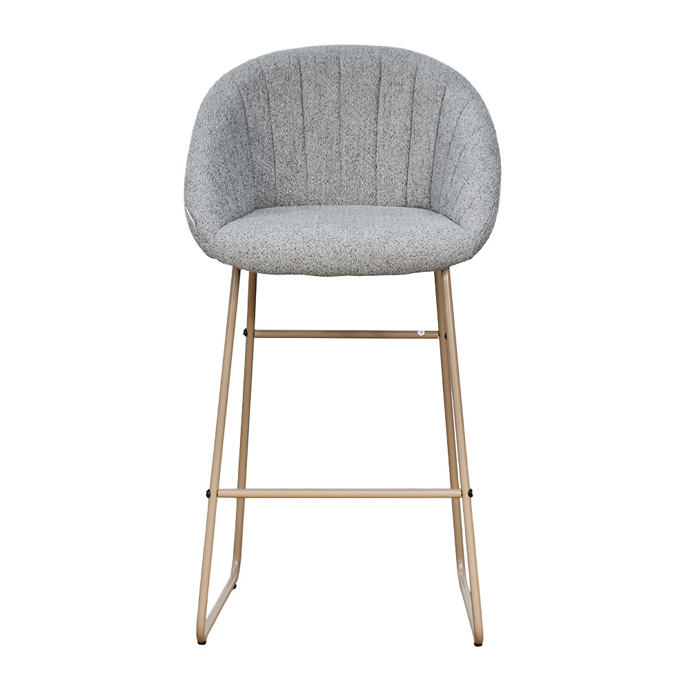 كرسي بار عصري قماش بقاعدة معدنية