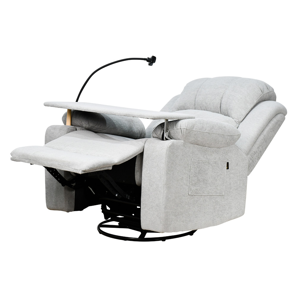 كرسي استرخاء مودرن هزاز دوار رمادي