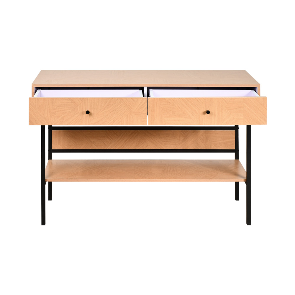 مدخل استقبال خشبي بخزائن معدنية