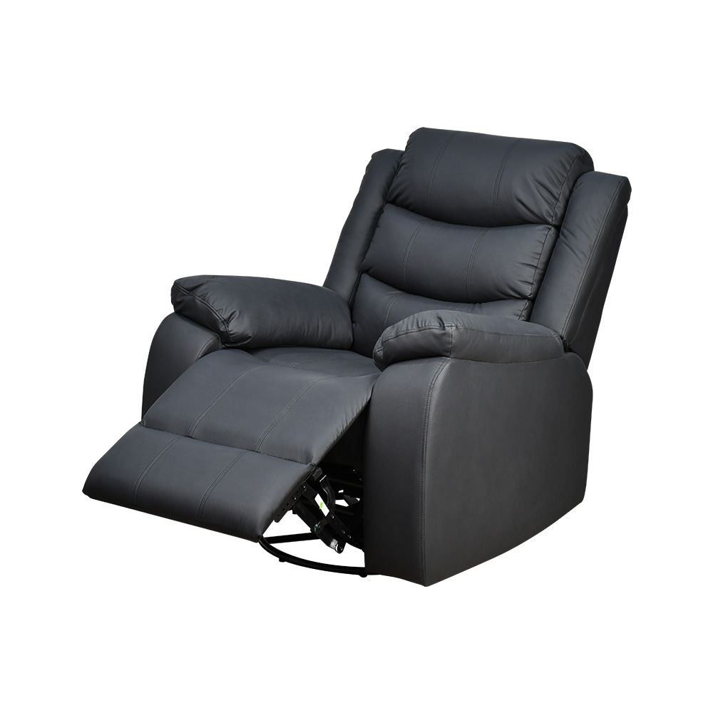 كرسي استرخاء فخم هزاز دوار بتصميم عصري جلد