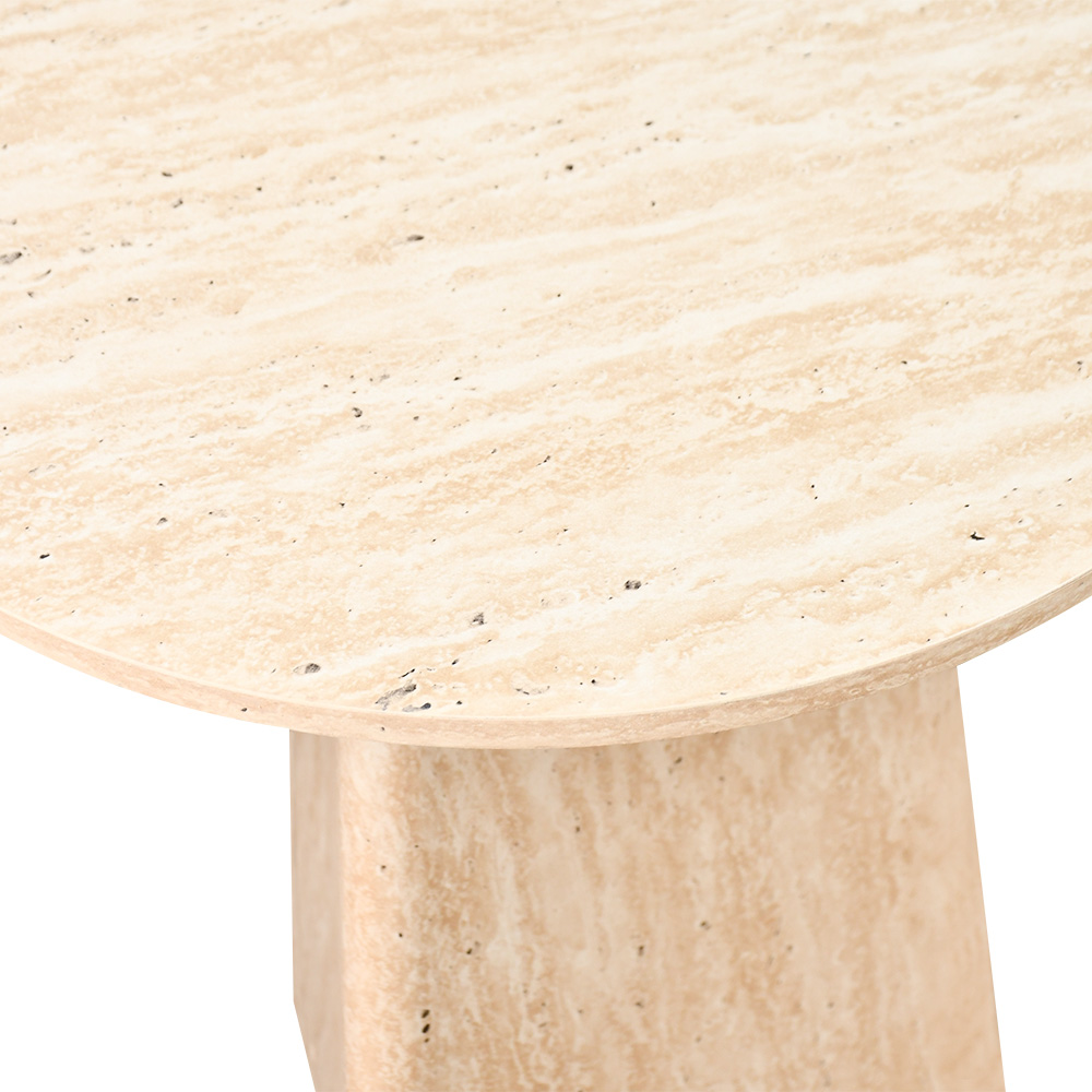 طقم طاولات خدمة مودرن 5 قطع خشب بيج