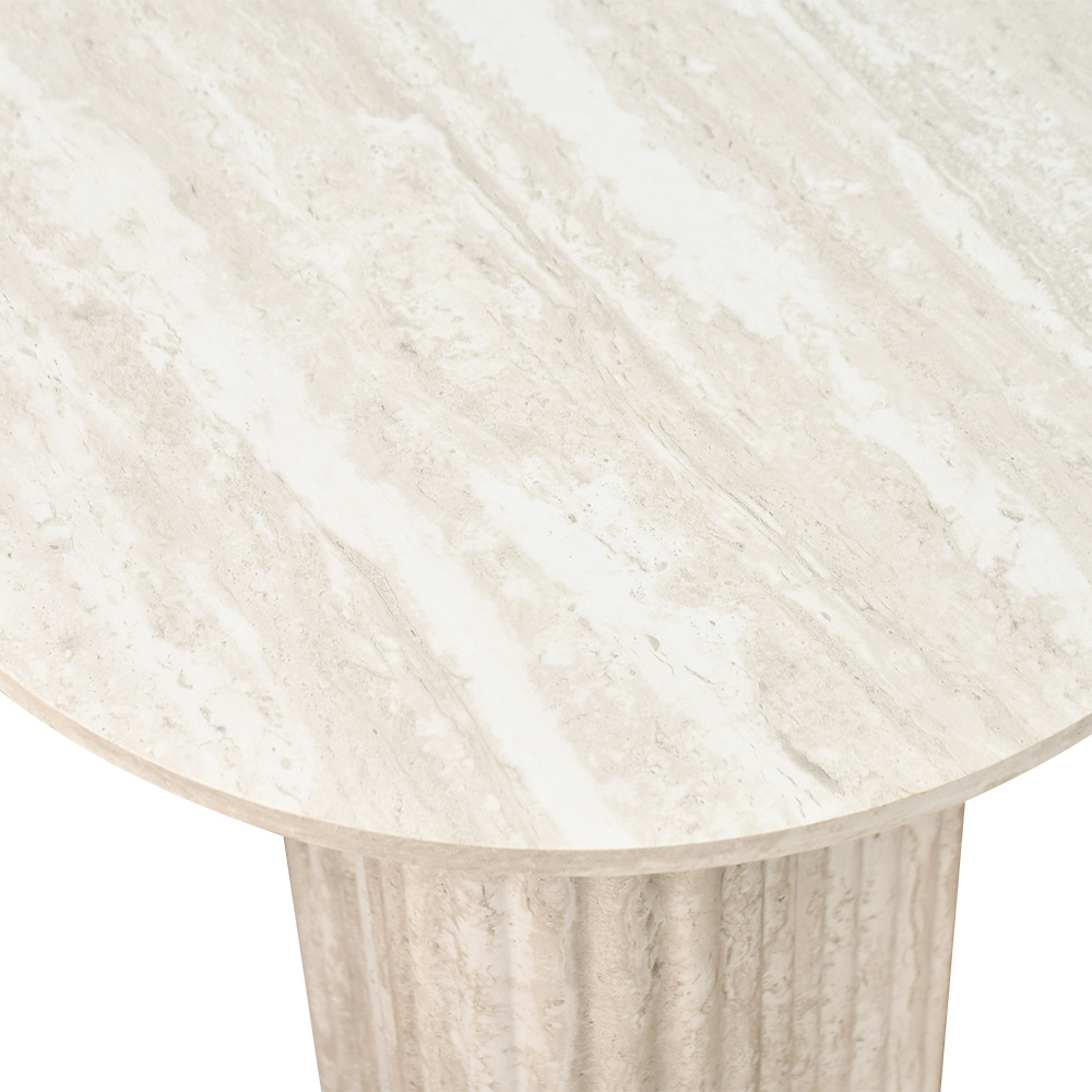 طقم طاولات خدمة مودرن 5 قطع خشب رمادي