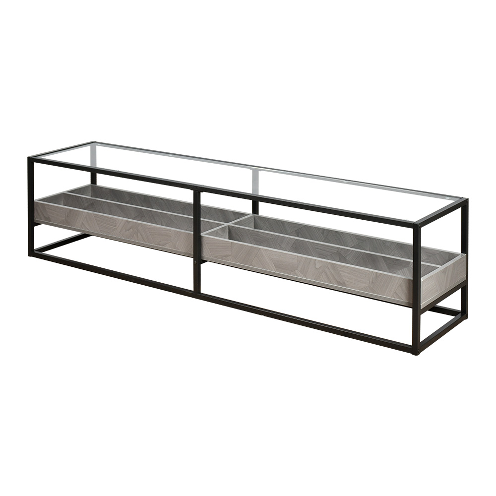 وحدة تلفاز سطح زجاجي