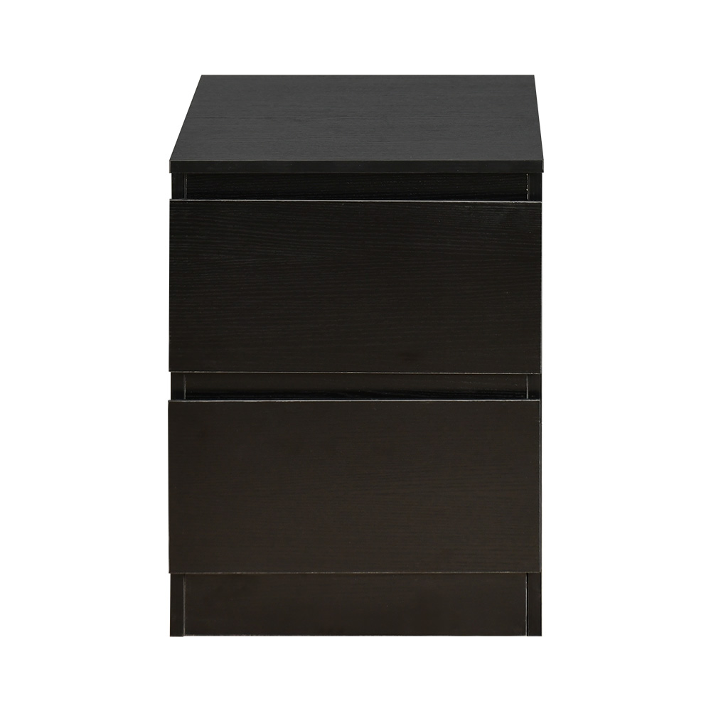 طاولة سرير جانبية خشب بـ 2 درج