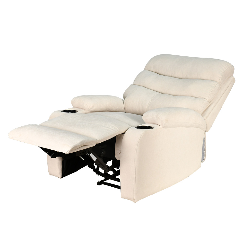 كرسي استرخاء ثابت مودرن قماشي بيج