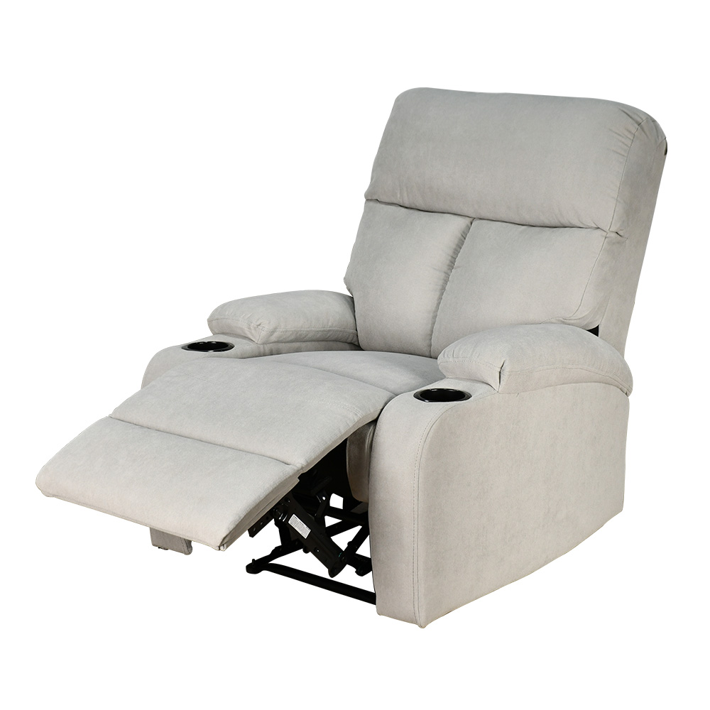 كرسي استرخاء ثابت مودرن قماشي عصري رمادي