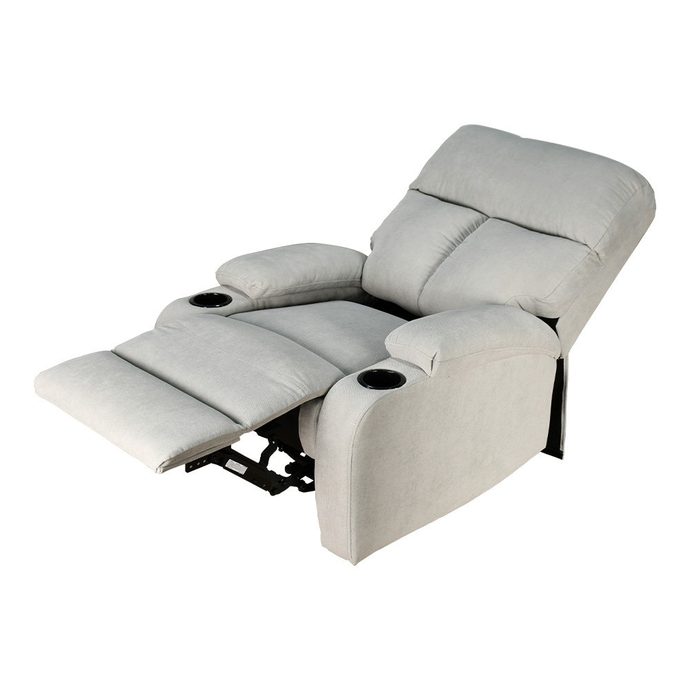 كرسي استرخاء ثابت مودرن قماشي عصري رمادي