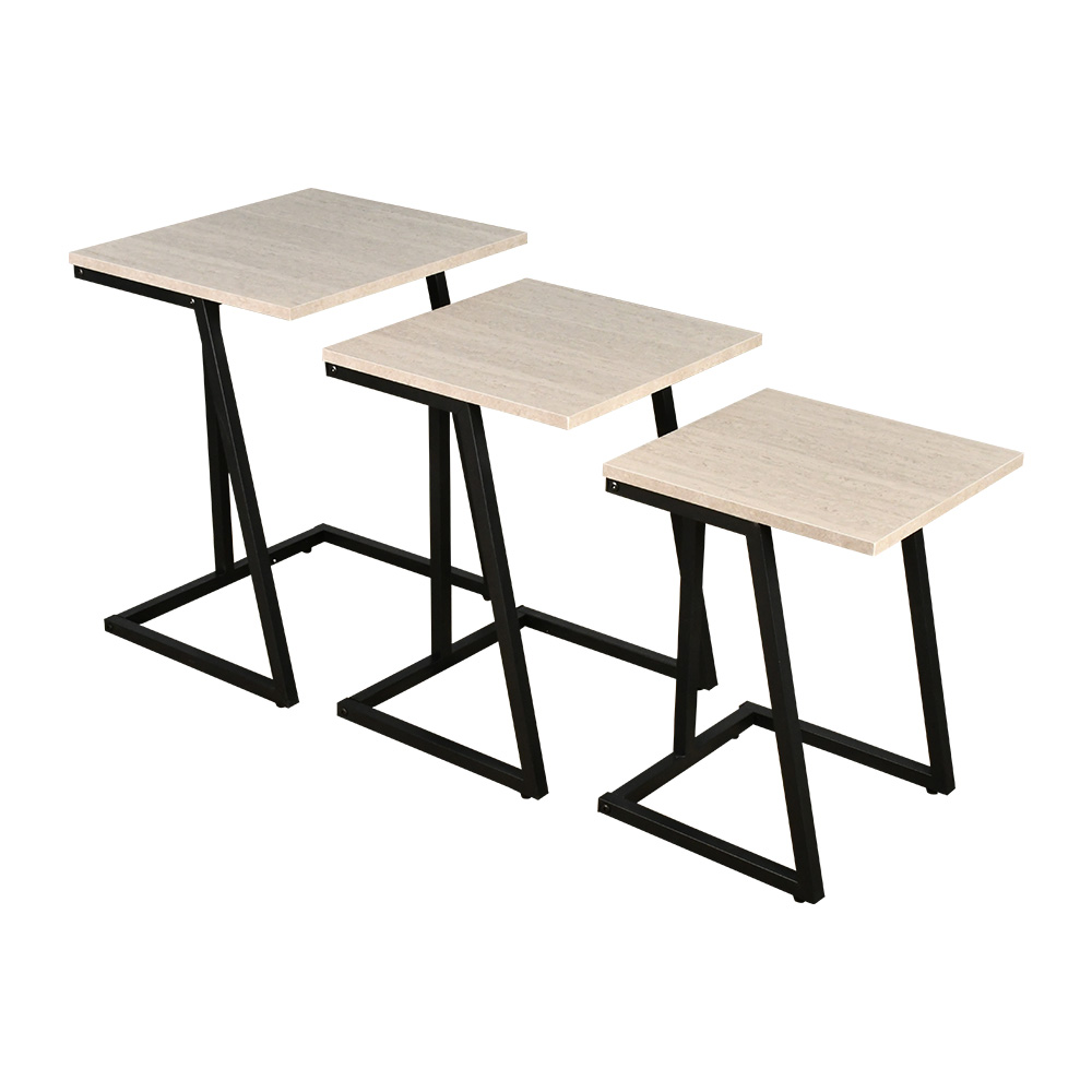 طقم طاولات خدمة خشب 3 قطع