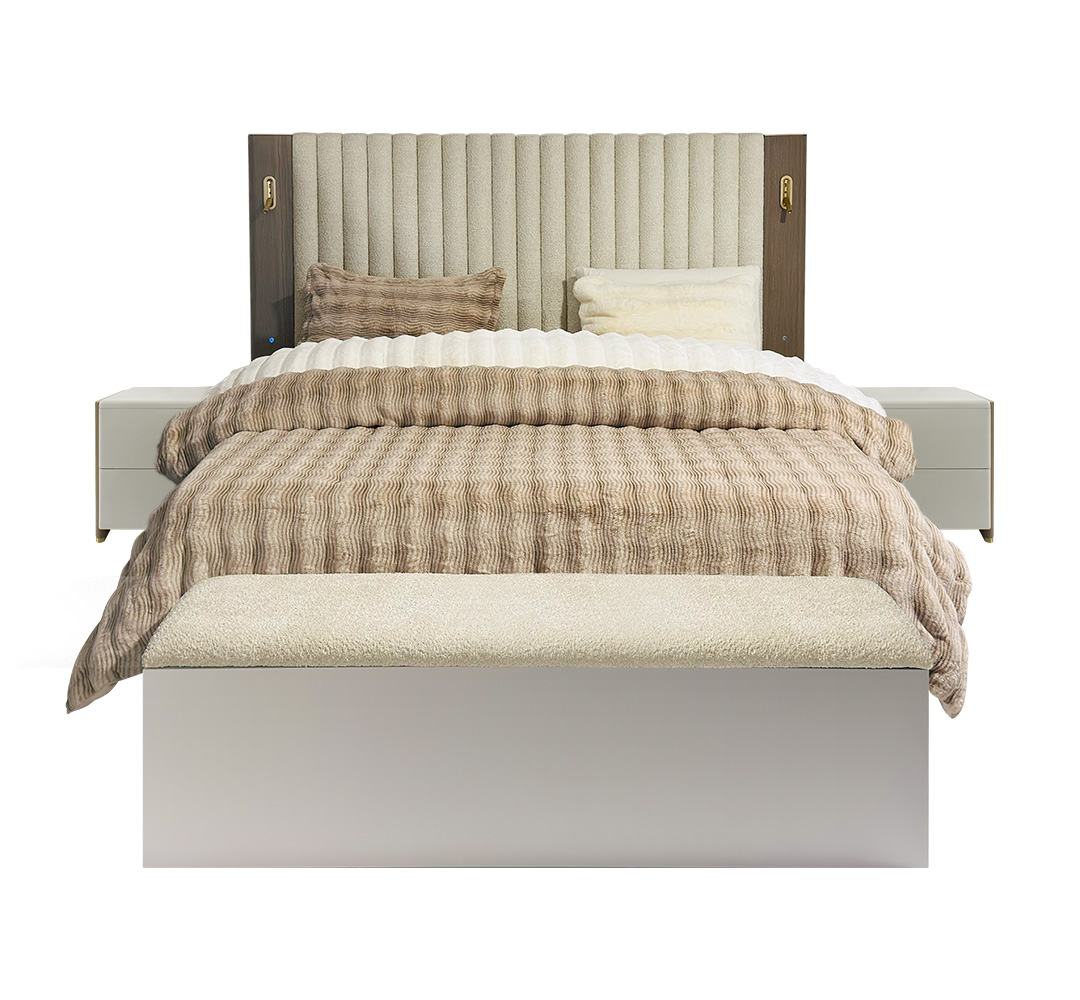 غرفة نوم متكاملة مودرن 8 قطع خشب فاخر