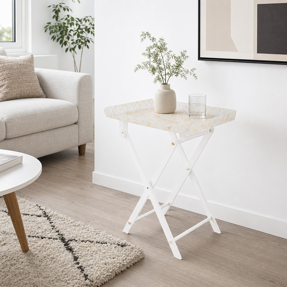 طاولة خدمة مفردة قابلة للطي اكريلك - متجر راحتي