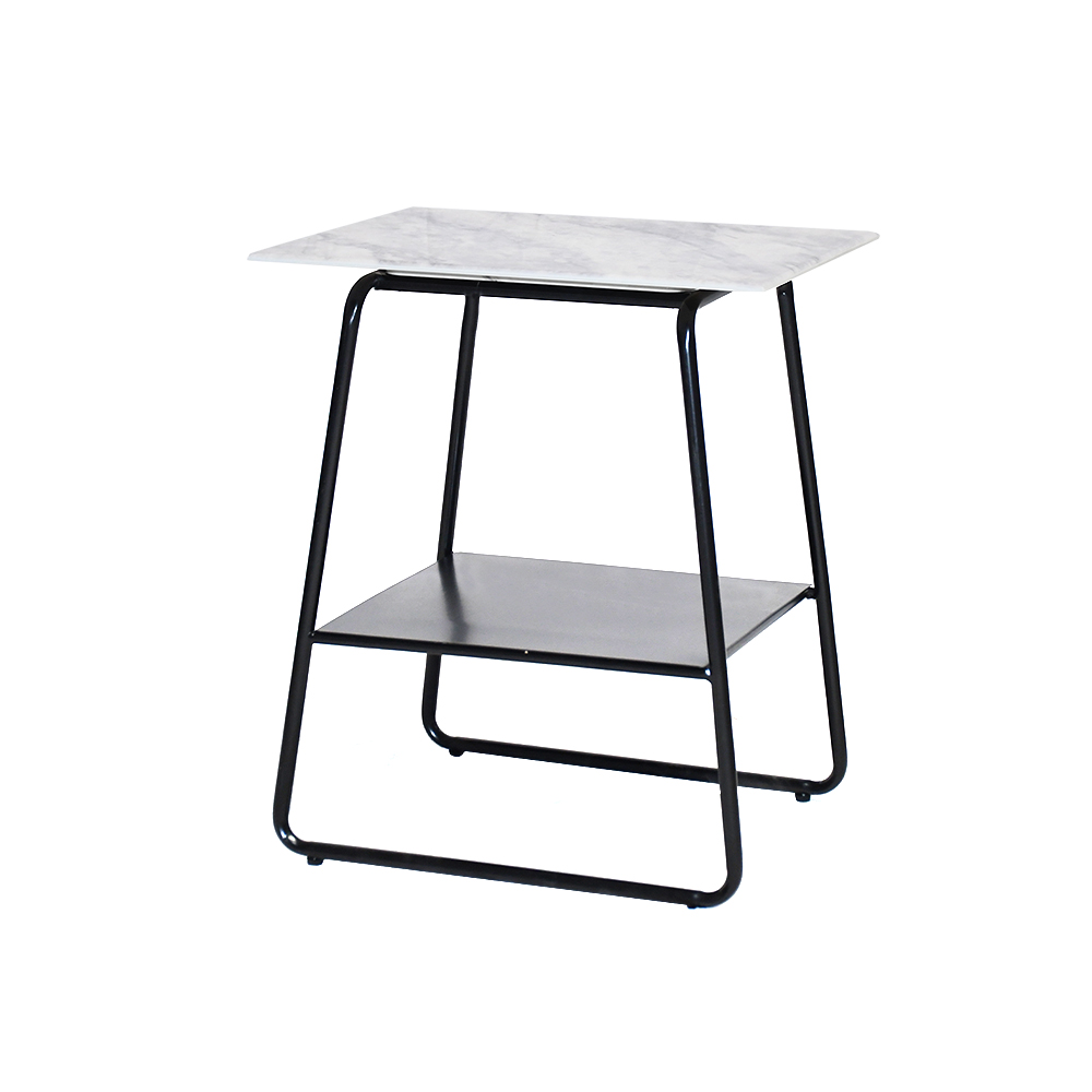 طاولة خدمة مفردة 2 دور سطح رخامي عصري