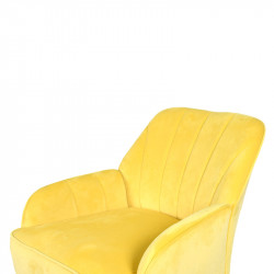 كرسي راحتي مخمل اصفر كرسي راحتي مخمل اصفر