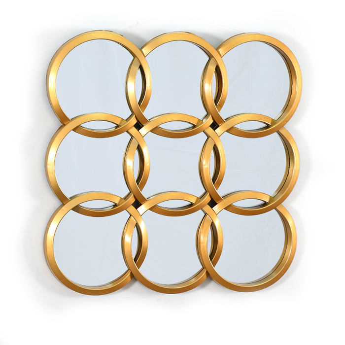 مرآة حائط اطار بلاستيك ذهبي مرآة حائط اطار بلاستيك ذهبي