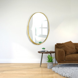 مرآة حائط دائرية إطار معدن 40×60 سم مرآة حائط دائرية إطار معدن 40×60 سم