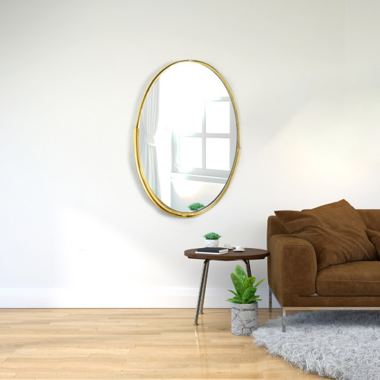 مرآة حائط دائرية إطار معدن 40×60 سم مرآة حائط دائرية إطار معدن 40×60 سم