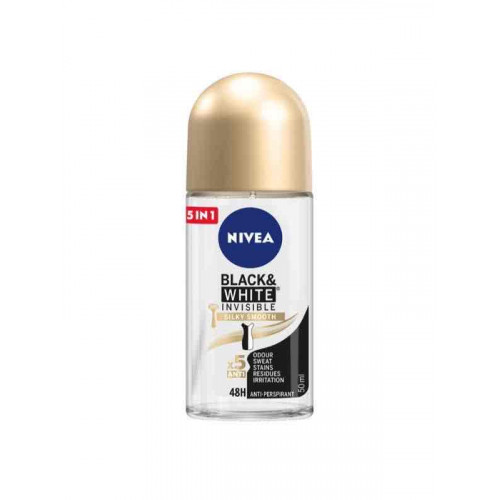 نيفيا مزيل عرق رول اون أبيض وأسود للنساء - 50 مل