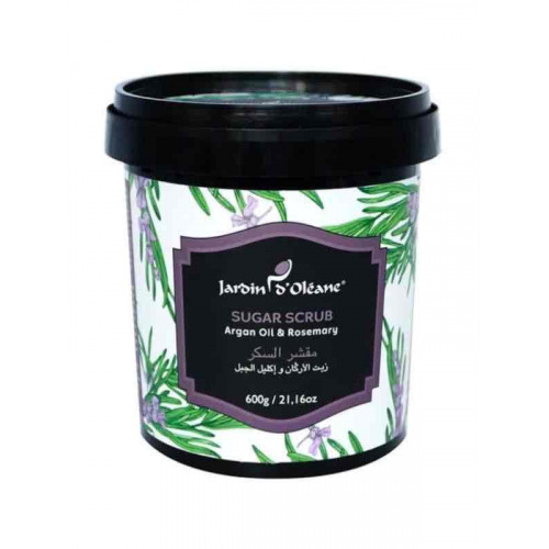 مقشر السكر بزيت الأركان وإكليل الجبل من جاردن اوليان - 600 جم