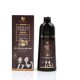 Dark brown hair dye shampoo with argan oil