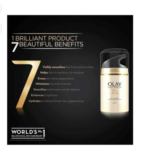 اولاي كريم ليلي توتال إيفكتس 7 في 1 لشد البشرة ومكافحة الشيخوخة 50جم