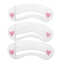 طقم تشكيل الحواجب مع أداة الرسم والتشذيب بثلاثة أنماط أبيض