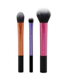 طقم فرش مكياج أساسية للسفر وثابتة في موقعها وردي /أرجواني /ذهبي