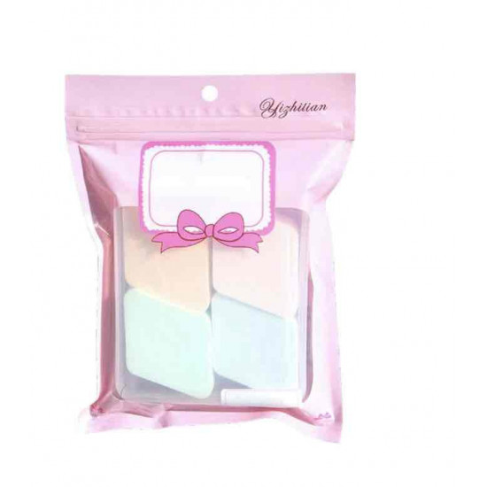 طقم من 4 إسفنجات منفوخة للبودرة متعدد الألوان