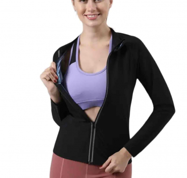 بدلة ساونا الحراريه للنساء لفقدان الوزن والتعرق ملابس لياقة بدنية ضيقة ساونا ساخنة ليقنز تدريب الخصر قميص تشكيل الجسم