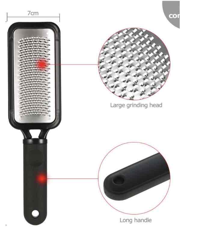 مبرد قدم من الستانلس ستيل لإزالة الجلد الصلب