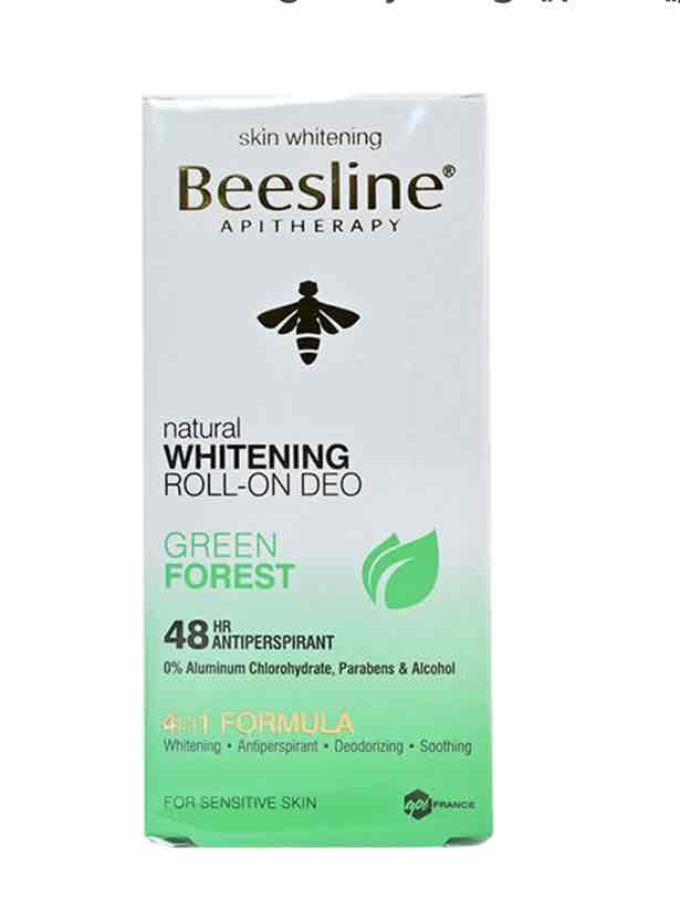 بيزلين مزيل عرق برأس كروي دوار للتفتيح -  جرين فوريست أبيض/أخضر 50مل