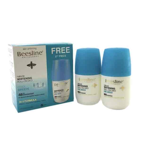 بيزلين رول أون مزيل الرائحة الطبيعي لتفتيح البشرة من قطعتين 2x50مل