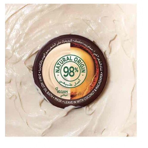 غارنيه حمام زيت وماسك وكريم  منعم الشعر بجوز الهند وماكاديميا 3في1 الترا دوكس 390 مل