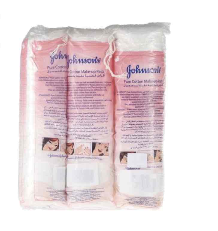 جونسون أقراص قطنية نقية لأغراض التجميل تضم 80 قرص، مجموعة من 3 عبوات