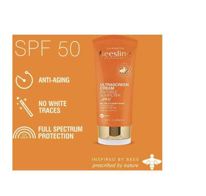 واقي شمس بيزلين كريم ألترا سكرين حاجب شفاف للشمس 60مل