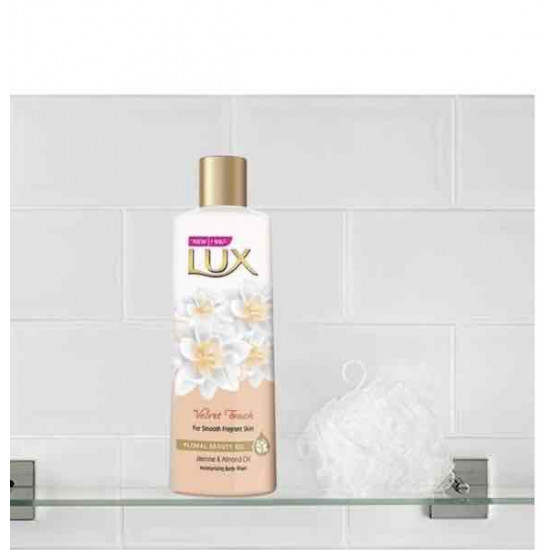 صابون لوكس السائل المعطر غسول للجسم فاين فريجرانس مع ليفة 250مل