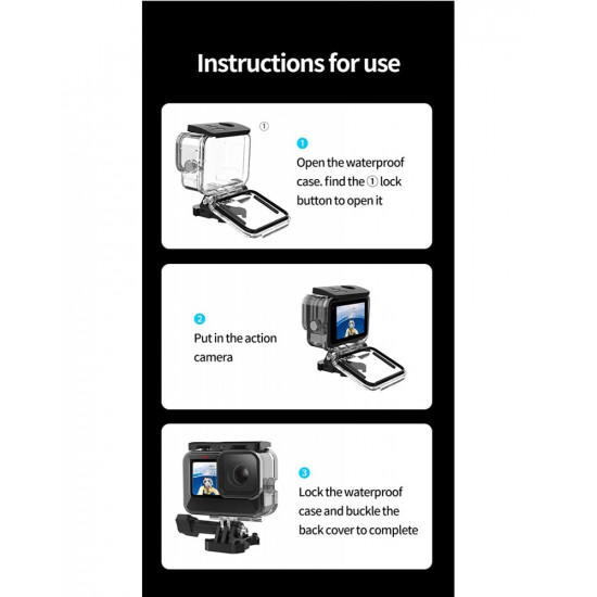 TELESIN Woterproof case for GoPro Hero 12/11/10/9 TELESIN Woterproof case for GoPro Hero 12/11/10/9
