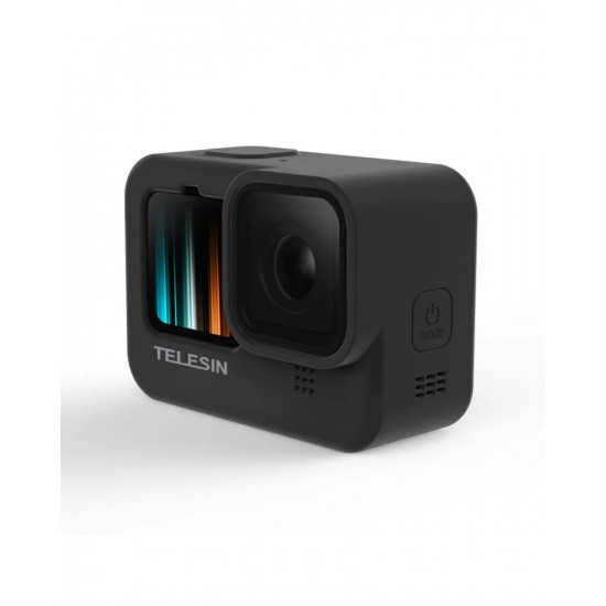TELESIN Black Silicone Soft Case Protector Used For GoPro 12/11/10/9