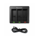 TELESIN Triple Battery Charger for GoPro Hero 12/11/10/9