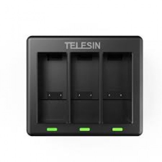 TELESIN Triple Battery Charger for GoPro Hero 12/11/10/9