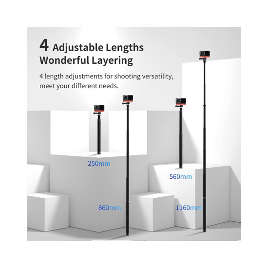 TELESIN 1.16m Carbon Fiber Selfie Stick TELESIN 1.16m Carbon Fiber Selfie Stick