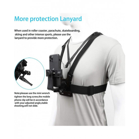 Mobile Phone Chest Mount Harness Strap Holder Cell Phone Clip Action Camera POV for Smartphones Mobile Phone Chest Mount Harness Strap Holder Cell Phone Clip Action Camera POV for Smartphones