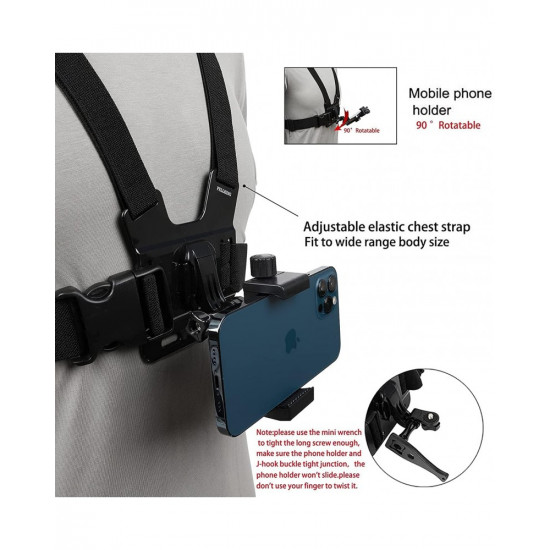 Mobile Phone Chest Mount Harness Strap Holder Cell Phone Clip Action Camera POV for Smartphones Mobile Phone Chest Mount Harness Strap Holder Cell Phone Clip Action Camera POV for Smartphones