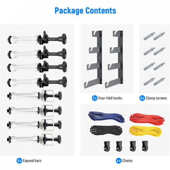 Photography 4-Roller Wall Mounting Manual Background Support System
