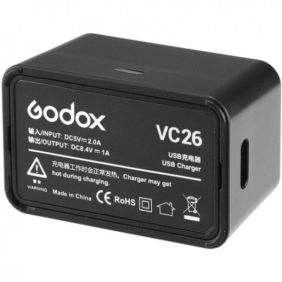 Godox VC26 USB Charger for V1 Battery Godox VC26 USB Charger for V1 Battery