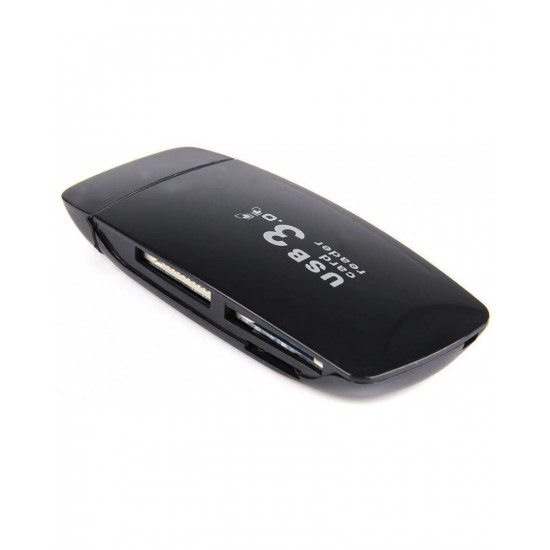 USB 3.0 Card Reader,Super Speed 5Gbps Flash Memory, Portable TF CF MS SD Card Reader Adapter for PC Laptop - Black USB 3.0 Card Reader,Super Speed 5Gbps Flash Memory, Portable TF CF MS SD Card Reader Adapter for PC Laptop - Black