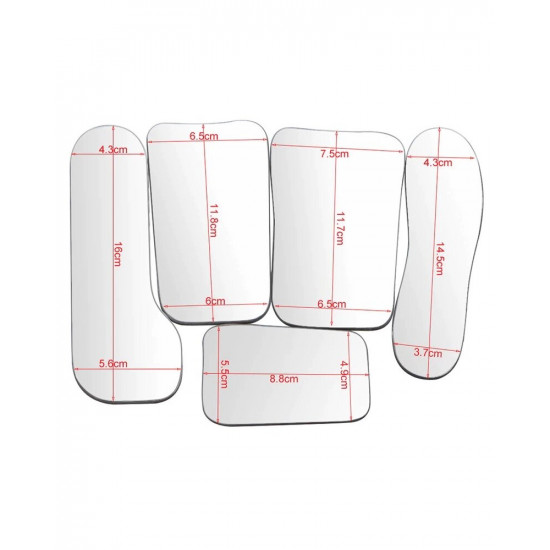 5pcs/set Dental Double Side Orthodontic Reflector Intra-oral Photography Mirrors Reflector for Orthodontic Taking Photo