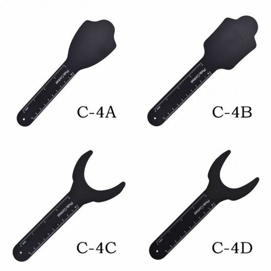 4Pcs Dental Photo Contrast Black Background Board Palatal Photography Contraster
