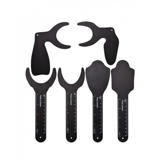 6Pcs Dental Photo Contrast Black Background Board Mirror Photography Contraster