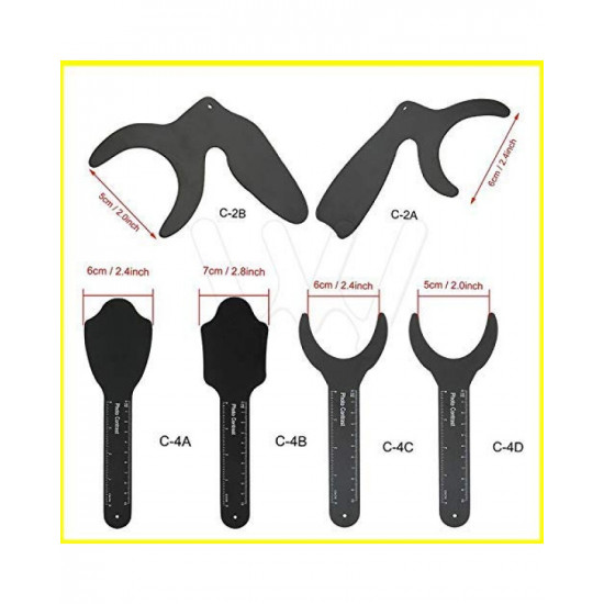 6Pcs Dental Photo Contrast Black Background Board Mirror Photography Contraster