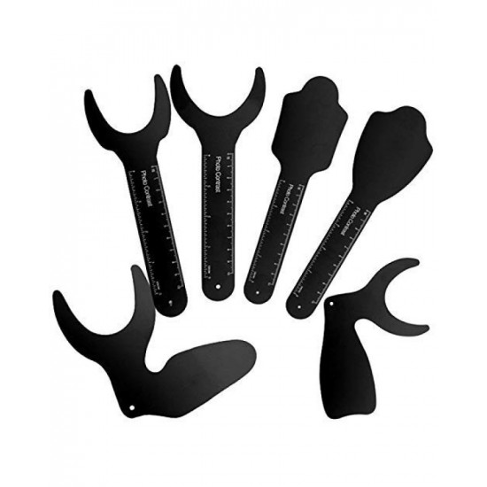 6Pcs Dental Photo Contrast Black Background Board Mirror Photography Contraster