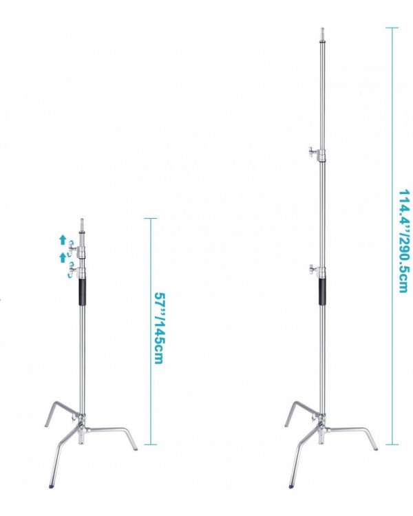 C-Stand Stainless Steel Heavy Duty 5-10 feet